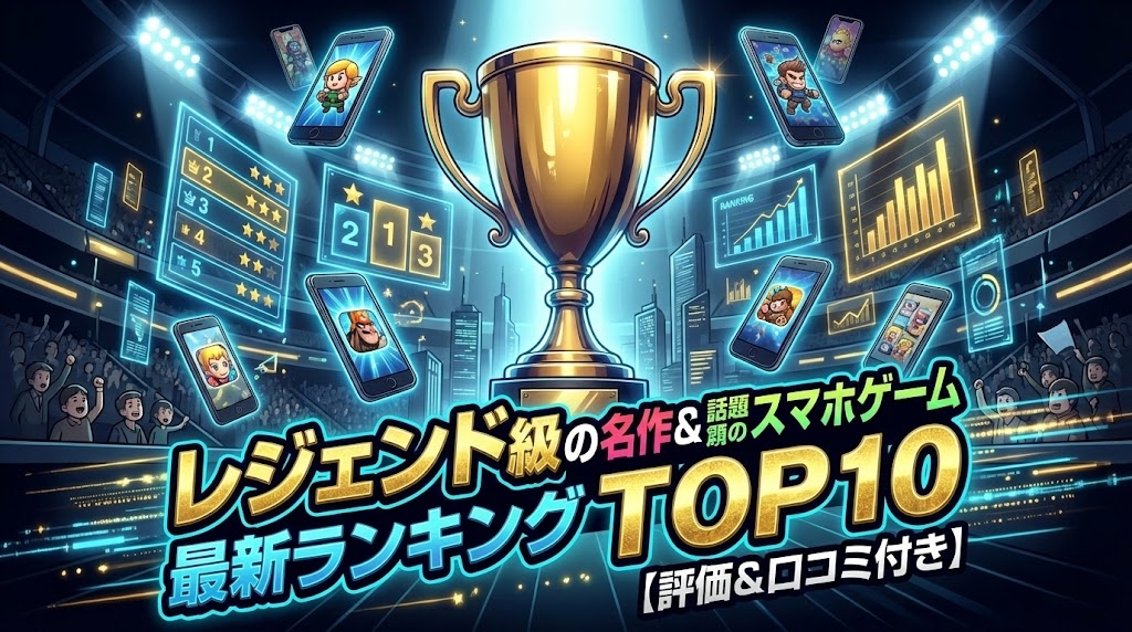 レジェンド級の名作＆話題のスマホゲーム最新ランキングTOP10【評価＆口コミ付き】